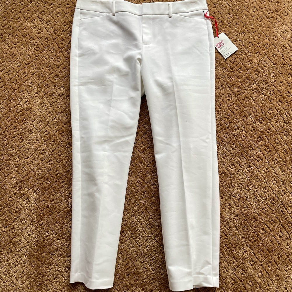 Skinny Ankle Mid Ride White pants